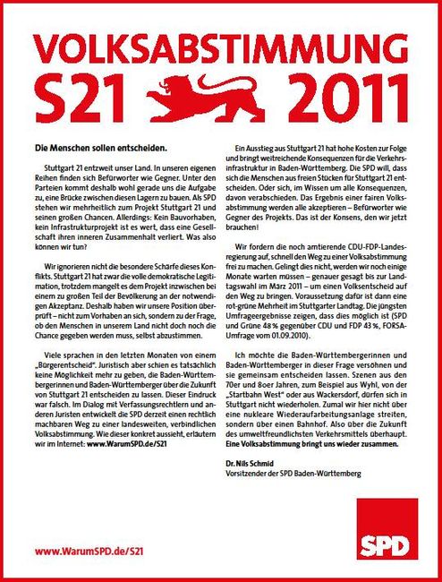 SPD Volksabstimmung S21